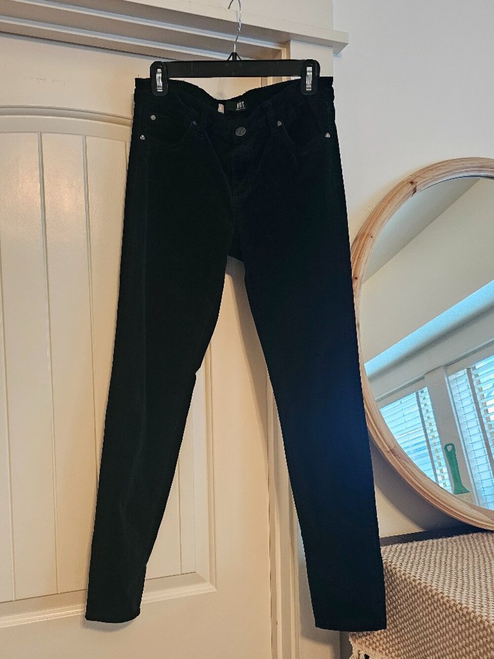 Kut Corduroy Black Skinny Pants
